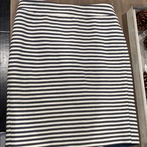 White and blue strip skirt